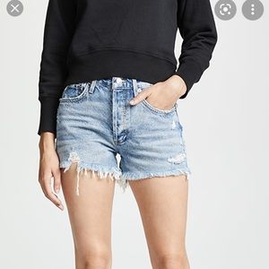AGOLDE Parker cutoff denim shorts in swapmeet
